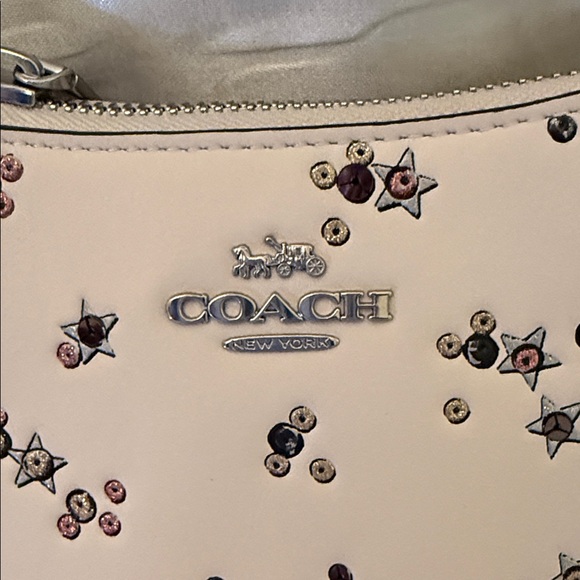 🩵Coach NWT Teri Mini Crossbody With Star Print/ Crossbody/Silver Chain Strap - Picture 6 of 8